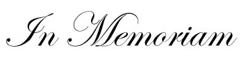 In Memoriam